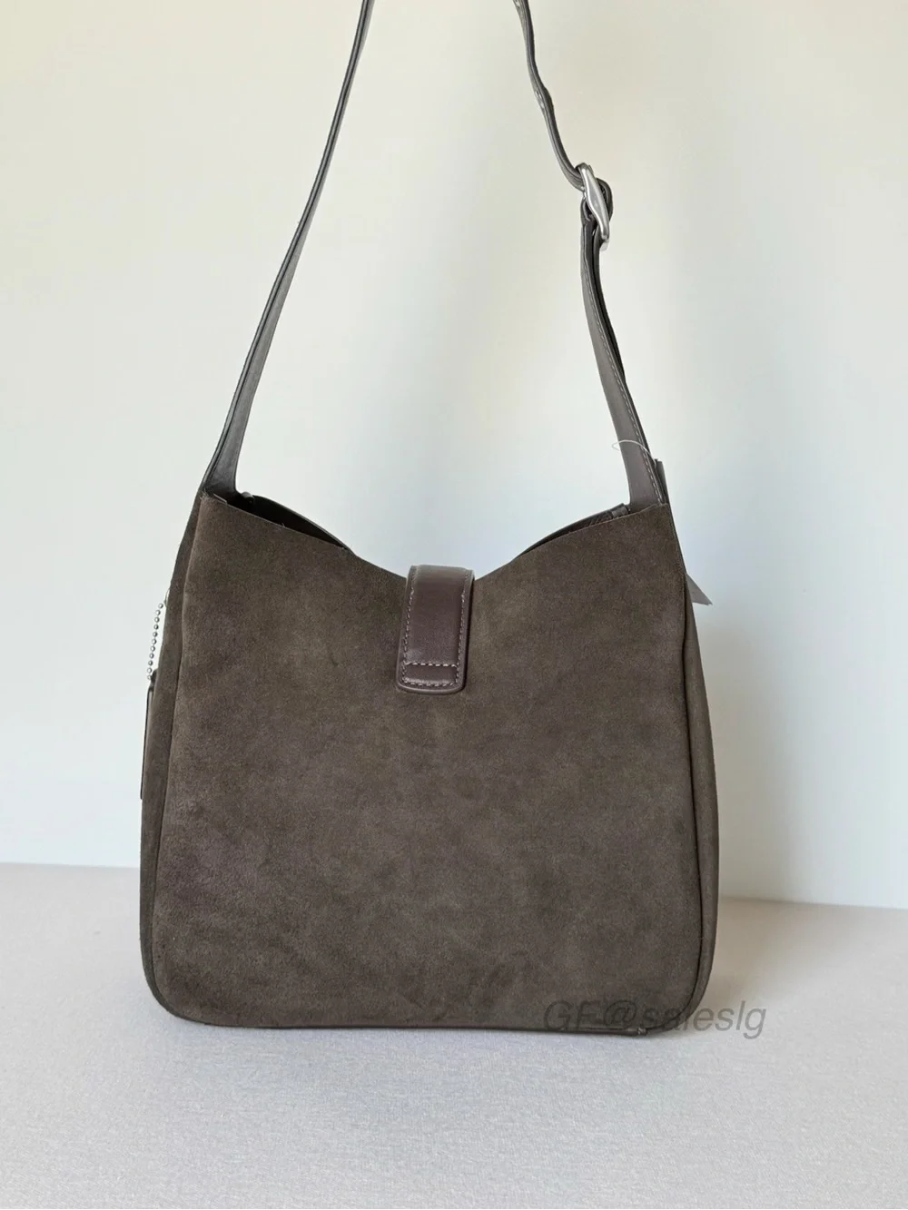 NWT Coach Hadley Convertible Shoulder & Crossbody Bag Suede Espresso Brown CW004